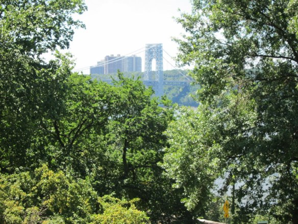 George Washington Bridge from the Cloisters. The buildings are in Fort Lee, where I used to live.